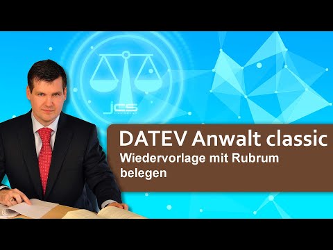DATEV Anwalt classic: Aufgaben Fristen und Termine: Wiedervorlage mit Rubrum belegen