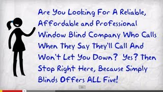 preview picture of video 'Perfect Fit Window Blinds - For Perfect Fit Blinds There's Only One Choice - Simply Blinds'