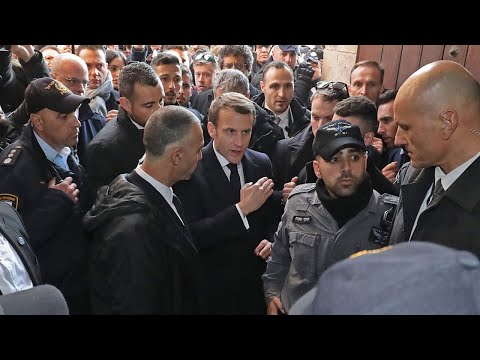 President Macron loses temper with Israeli security in Jerusalem's Old City