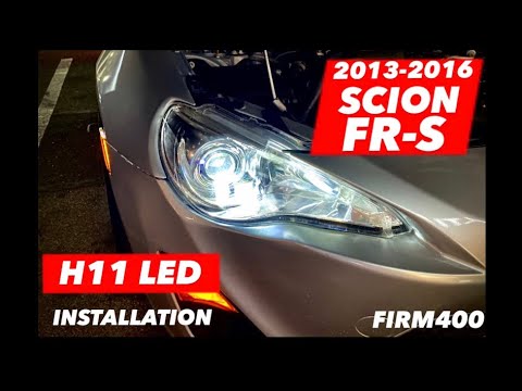 2013 - 2016 SCION FRS H11 LED LIGHTS LOW BEAM INSTALLATION UPGRADE DIY