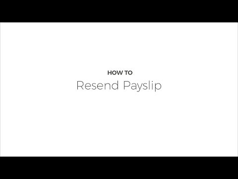 How To: Resend a Payslip