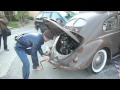 Classic VW BuGs Crank Starting a 1951 Split Window Beetle