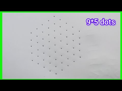 🌹9*5 very easy simple rongoli kolam 🌺 Diwali special flower 🌸 flowers 