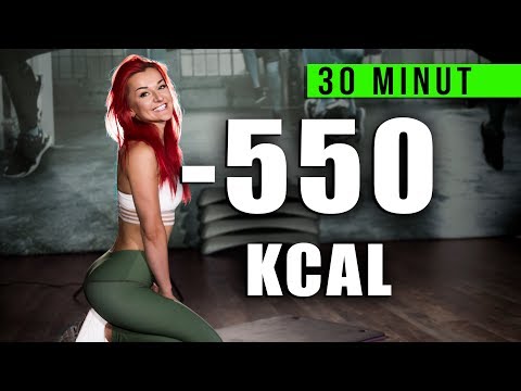 GORĄCE SPALANIE W 30 MINUT!  INTERWAŁOWY TRENING ODCHUDZAJĄCY / spal 550 kalorii !