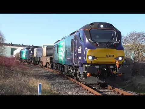 88004/88009 6c51 Sellafield - Heysham flasks and 6c52 Return, 13th February 2018