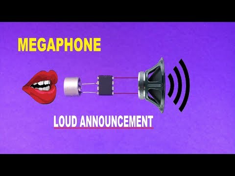 Diy Mic Amplifier Circuit..Do Loud Announcement..Simple Megaphone Circuit.. Video