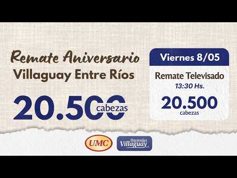 Remate Aniversario Televisado - Villaguay Entre Rios