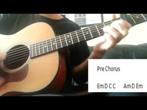 David Guetta 2U feat justin Bieber guitar lesson