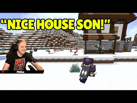 Philza HELPING His Son Technoblade in move to a NEW HOUSE on DREAM SMP!