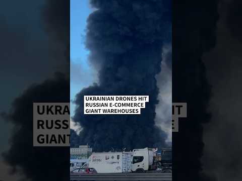 Video Thumbnail: Ukrainian drones hit Russian e-commerce giant warehouses | AFP