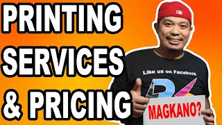 PRICE LIST & PRINTING SERVICES | The Printing Shock | Marlon Ubaldo