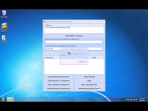 Find Files By Filename Length Software