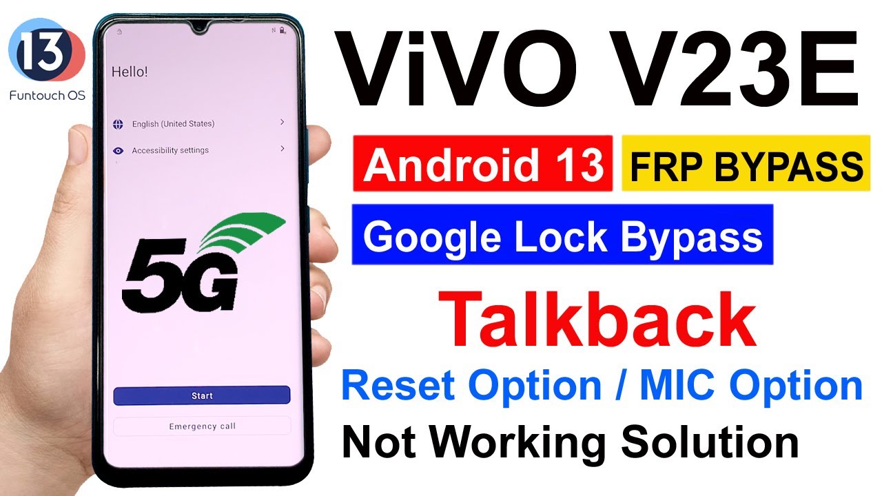 VIVO V23E 5G FRP BYPASS ANDROID 13 | VIVO V23E 5G GOOLGE LOCK BYPASS | VIVO V2126 FRP BYPASS 2023