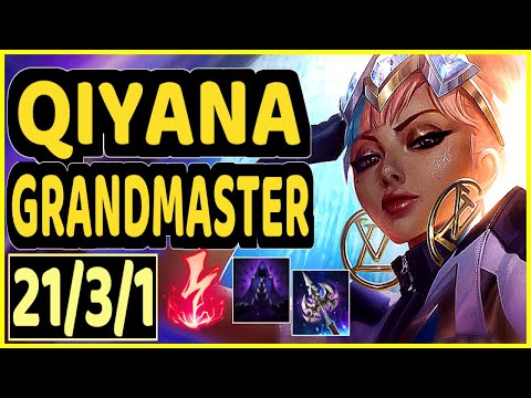 NOMANZ (QIYANA) - 21/3/1 KDA MID GAMEPLAY - EUW Ranked GRANDMASTER