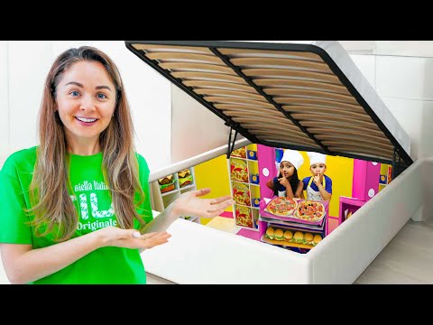 Kids Built a SECRET Cafe in Their Room!