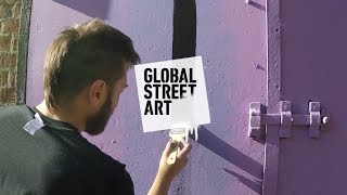 Sr.X painting at a Chalk Farm housing estate!