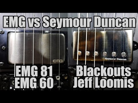 EMG 81 60 vs Jeff Loomis Blackouts Seymour Duncan set - Pickup Showdown