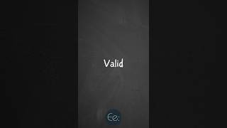 Valid 🤝 What Does It Mean? #english #phrases #expression #meaning #idioms #slang #valid #validation