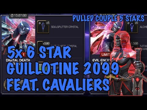 5X 6 Star Guillotine 2099 feature cavalier crystals(couple 5 stars)/marvel contest of champions