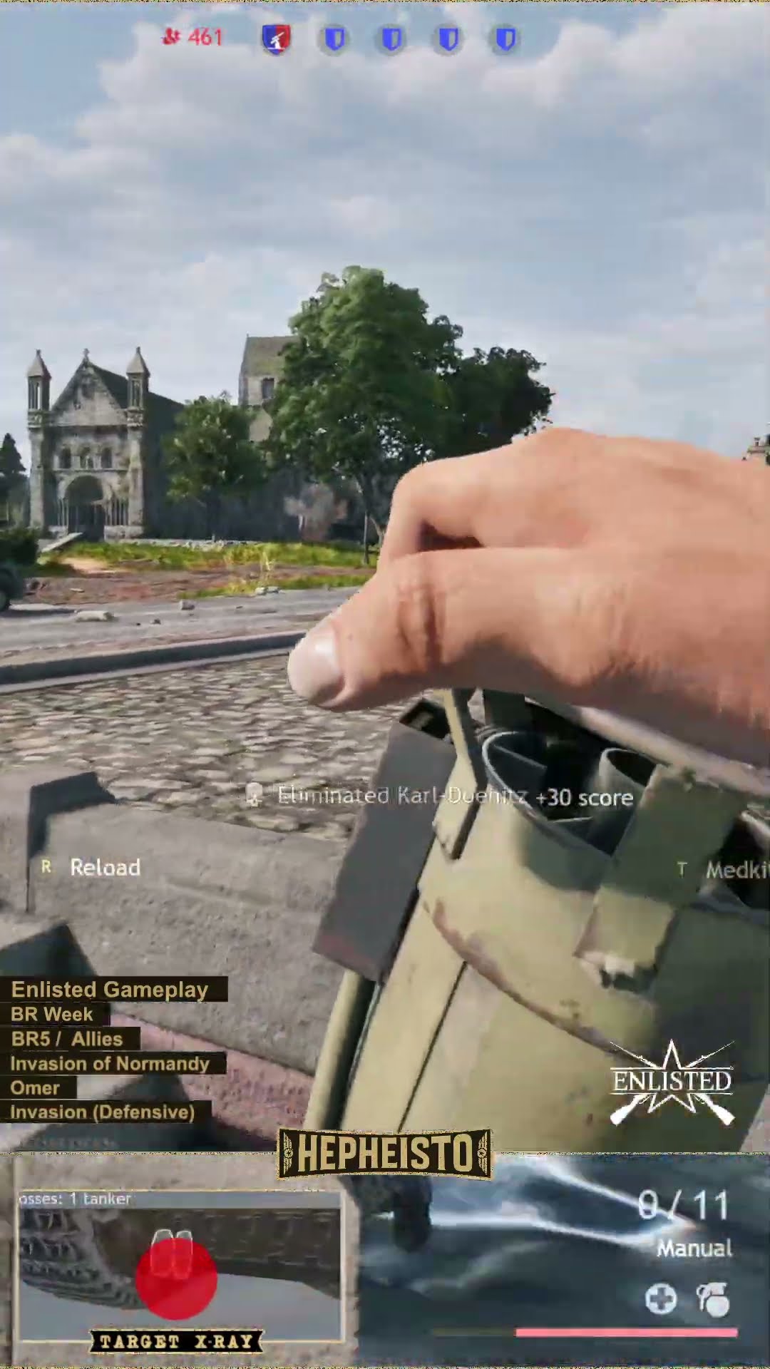 Paratrooper eliminates Panzer Tiger E "Ervin Tarczay" with RBzP. 43 Ofenrohr