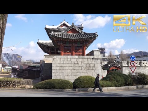 [4K super alta resolução] Vamos caminhar juntos em Jeonju, Coreia do Sul! versão completa do mercado do sul