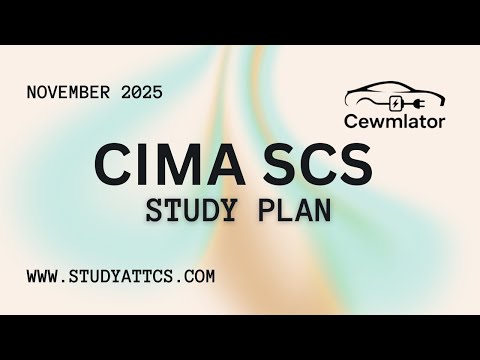 CIMA Strategic Case Study (SCS) November 2025 - Study Plan