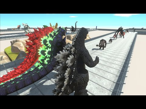 SUPER GODZILLA & GODZILLA RED & HEISEI GODZILLA VS GHIDORAH DEATHRUN -Animal Revolt Battle Simulator