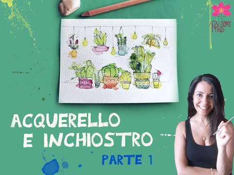Acquerelli: tutorial per principianti su tecnica mista con inchiostro (divertiamoci!)