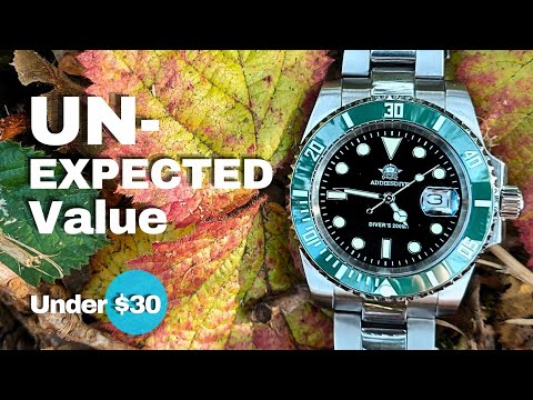 Addiesdive Diver 200m MY-H3 Review - Unexpected Value Rolex Sub Kermit Homage