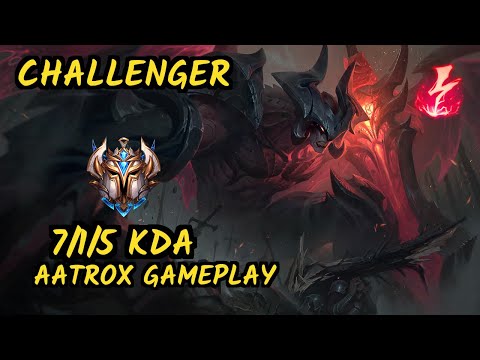 SKT T1 Crazy (AATROX) vs RYZE - 7/1/5 KDA MID CHALLENGER GAMEPLAY - KR