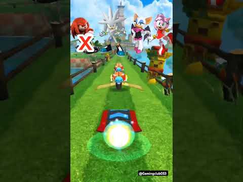 Sonic Dash Showdown:Knuckles Silver vs Emey  vs Blaze #sonicthehegehog #sonicdash