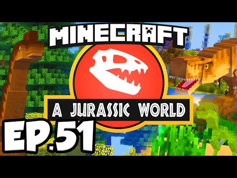 TheWaffleGalaxy - Jurassic World: Minecraft Modded Survival Ep.51 - POPULATING HERBIVORE EXPO!!! (Dinosaurs Modpack)