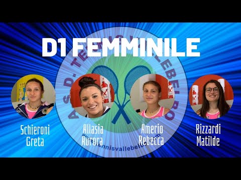 TENNIS VALLEBELBO diretta D1 FEMMINILE Domenica 20/06/2021