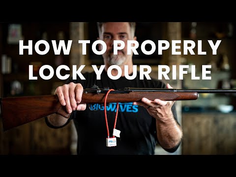 How to use a cable gun lock on a rifle