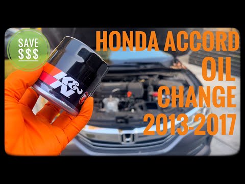 Honda Accord 2016 Engine Oil Change Using K&N Oil filter