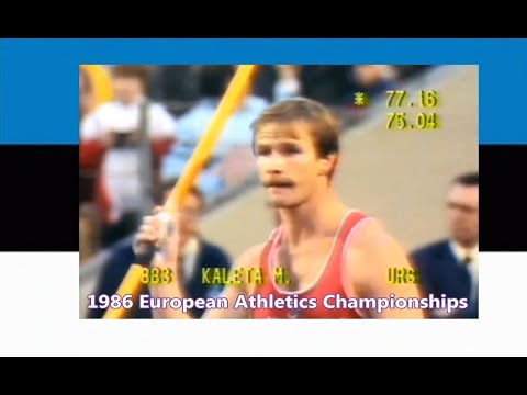 Marek Kaleta (Estonia) JAVELIN 77.16 meters 1986 European Athletics Championships