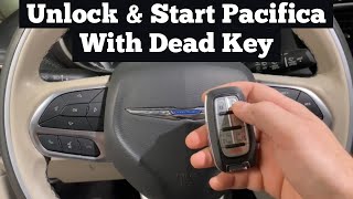 2017 - 2024 Chrysler Pacifica Dead Key Fob Unlock - How To Open & Start With A Bad Remote Battery