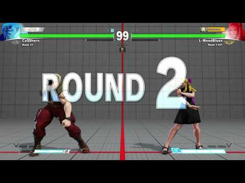 Street Fighter V online ranked First to 2 Casshern (Nash) Vs Elwood Blues (Karin)