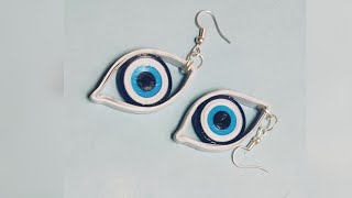 Evileye Quilled Earring| EvilEye earring DIY #shorts