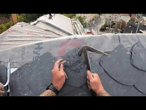 Schieferkehle und First decken - Teil 107 - Schieferdach Freital - Schieferdecker Sachsen