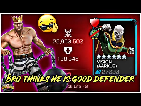 Vision Aarkus Thinks he is a Good Defender in Battlegrounds - MCOC