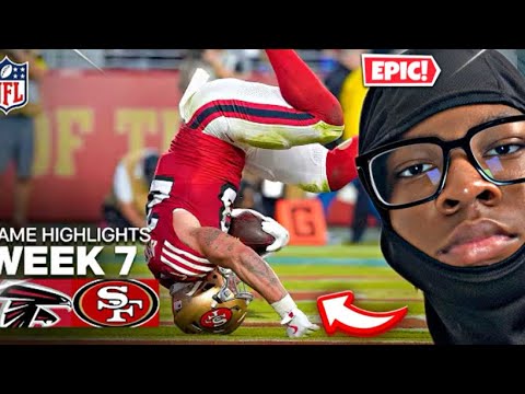 FALCONS FAN REACTS TO ATLANTA FALCONS VS SAN FRANCISCO 49ERS GAME HIGHLIGHTS | 2025 NFL WEEK 7!