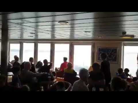 Dover to Calais ferry in gale, heavy seas & big swell | Captain announcement