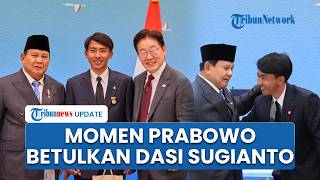 Download lagu Gestur Bangga Prabowo Bertemu WNI Selamatkan Lansia dari Kebakaran di Korsel, Betulkan Dasi Sugianto mp3