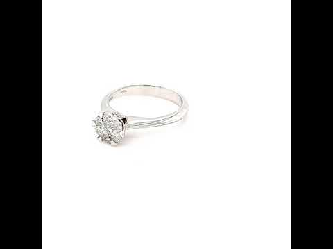 18ct white gold diamond engagement ring.