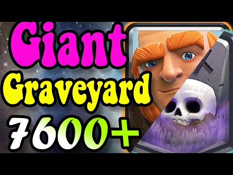 Giant GraveYard GOD 🏆 7600 gameplays 👈 Best Giant deck in clash Royale