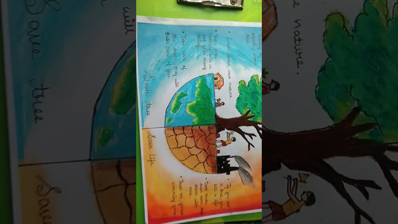 Poster making on forest conservation 💜❤❤❤💜❤❤❤💜❤❤❤💜❤❤❤💜