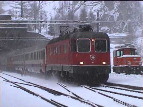 DVD 2000-02 [SD] Bahnhof Goppenstein & Brig WINTER - CLASSIC BLS SBB - real winter, NO base tunnel