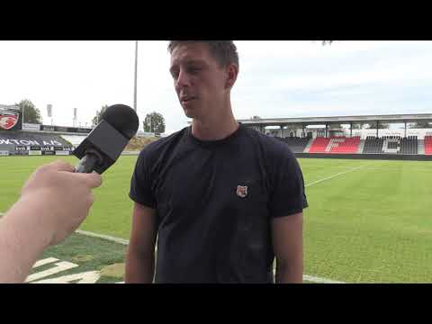 Mathias Kristensen før træningskampen mod Middelbart