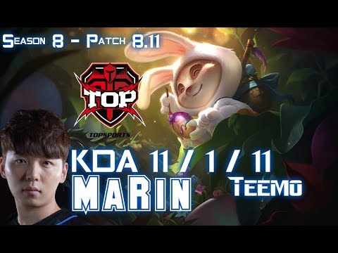 TOP MaRin TEEMO vs DR. MUNDO Top - Patch 8.11 KR Ranked